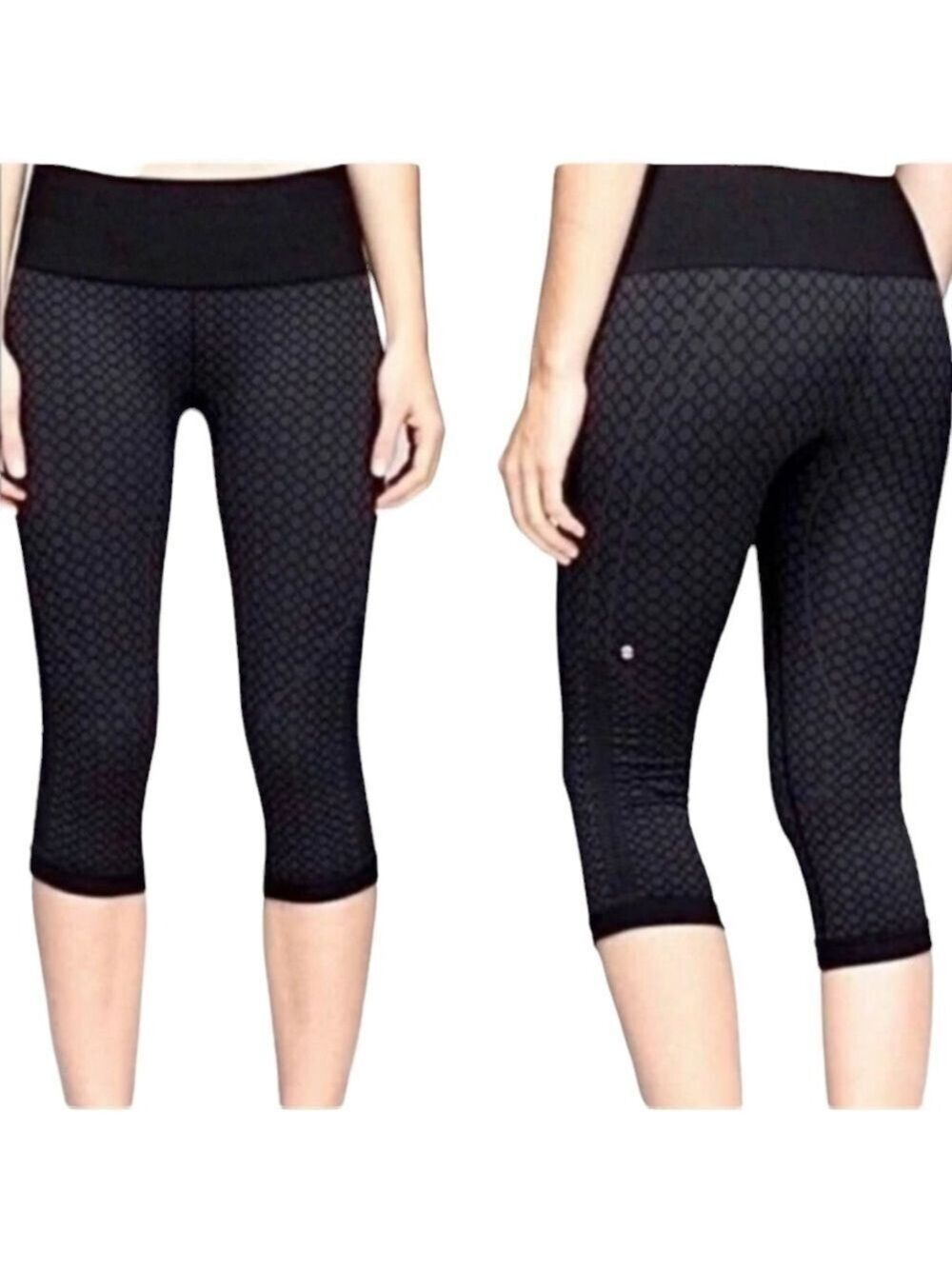 LULULEMON In the Flow Crop II Leggings In Geo Soul size 8